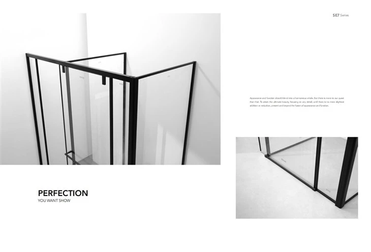 One Stainless Steel Sliding Shower Doors With Two Shower Room