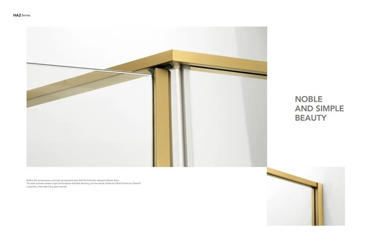 Stainless Steel With Gold Framed Shower Room Stainless Steel With Gold Framed Shower Room